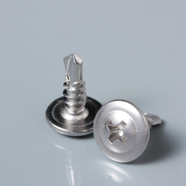 Alloy steel round head sliding thread drilling screw